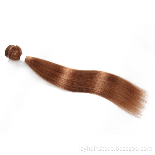 Colored 30 Honey Blonde Bundles With Closure Peruvian Straight Human Hair 3 Bundles With Closure  Remy Hair No Shedding
